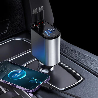 Urbian Burj 4-in-1 retractable charger with multiple USB ports and a compact design for versatile device charging.