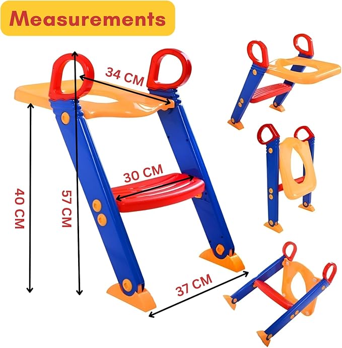Urbian Burj Kids Training Seat Ladder for Toilet with adjustable steps and sturdy design, ideal for young children learning to use the bathroom.