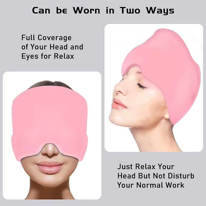 Urbian Burj One Size Fits All Headache Migraine Relief Cap, soft fabric hat designed for pain relief and comfort.