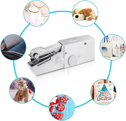 Portable handheld sewing machine by Urbian Burj, compact electric device for quick sewing and mending tasks.