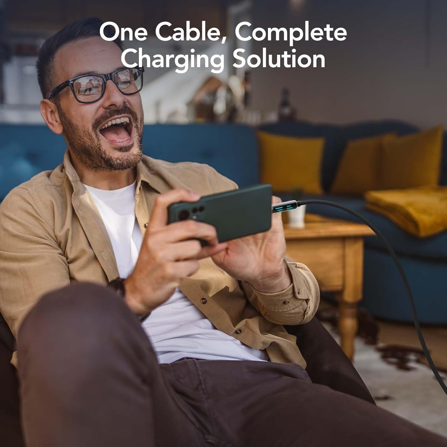 Urbian Burj MFish 4-in-1 multi USB fast charging cable with multiple connectors and durable design for versatile device charging.