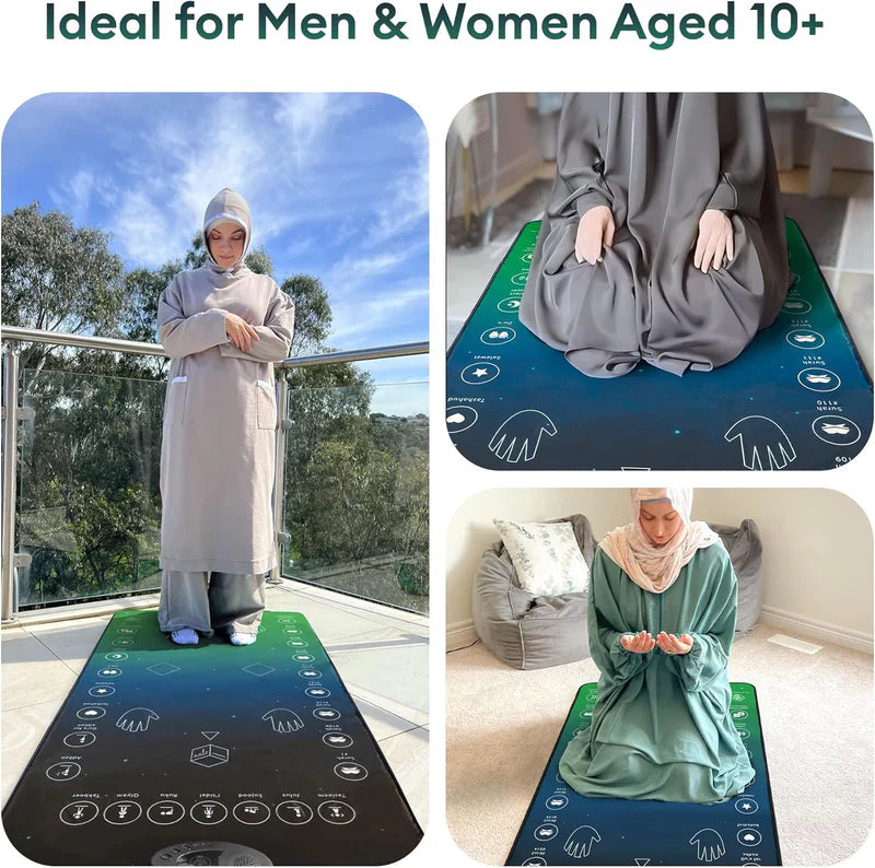 Smart Interactive Prayer Mat by Urbian Burj with illuminated guidance and digital features for enhanced prayer experience