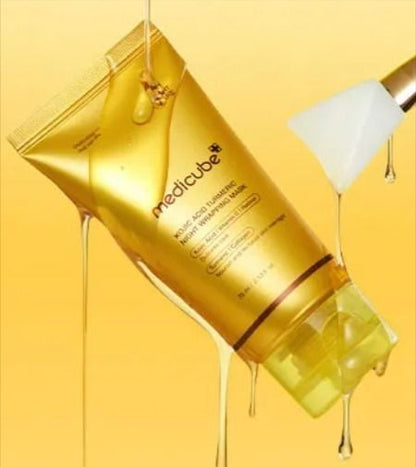 Kojic Acid Turmeric Night Wrapping Mask – Brightening, Hydrating & Even Skin Tone Care