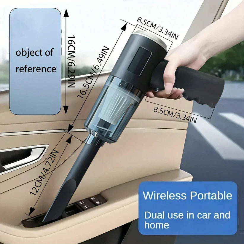 Urbian Burj cordless handheld portable vacuum cleaner with powerful suction, shown in black with a compact design.