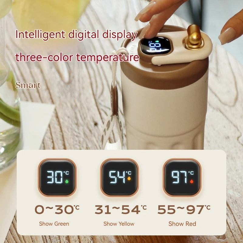 New Urbian Stainless Steel Thermo Water Bottle LED Temperature Display Travel Mug