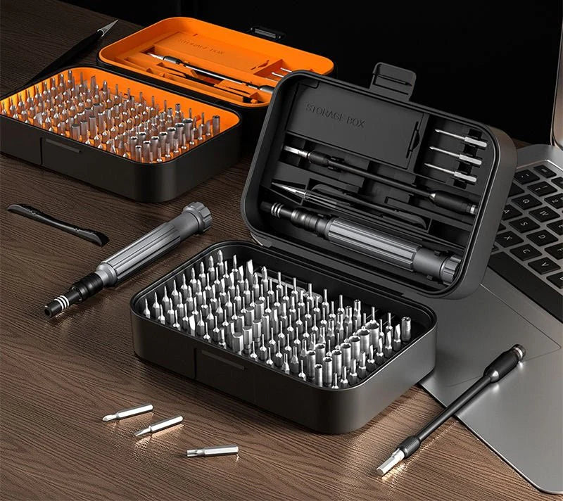 Urbian Burj 150-piece precision screwdriver set with professional repair tools, assorted screwdrivers and bits for electronics repair.