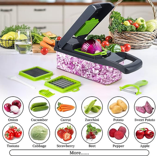 🥕15-in-1 Multifunctional Vegetable Chopper with Container